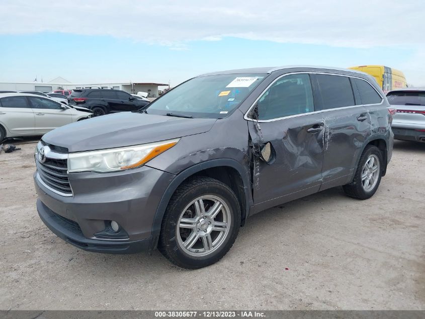 2016 TOYOTA HIGHLANDER XLE V6 - 5TDJKRFH1GS301786