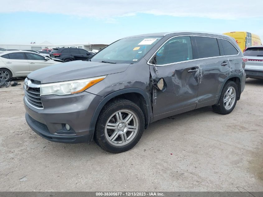 2016 TOYOTA HIGHLANDER XLE V6 - 5TDJKRFH1GS301786