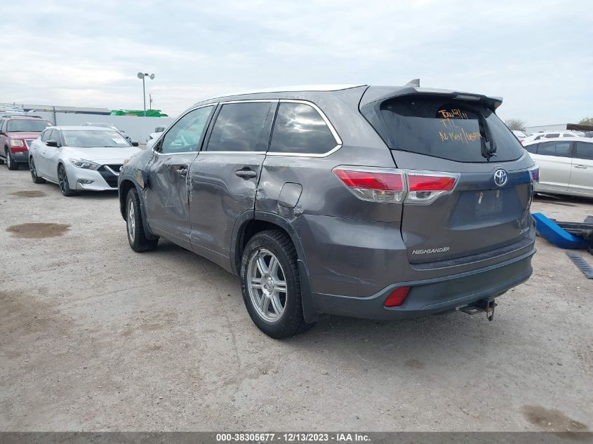 2016 TOYOTA HIGHLANDER XLE V6 - 5TDJKRFH1GS301786