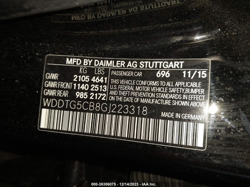 2016 MERCEDES-BENZ AMG GLA 45 4MATIC - WDDTG5CB8GJ223318