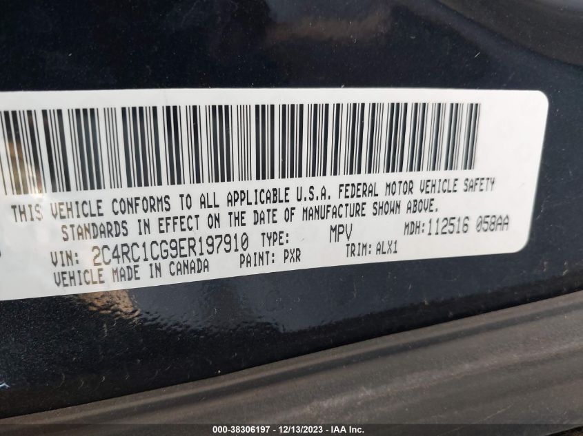 2014 CHRYSLER TOWN & COUNTRY TOURING-L - 2C4RC1CG9ER197910