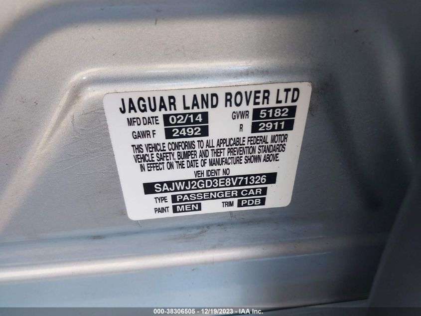 2014 JAGUAR XJ XJL PORTFOLIO - SAJWJ2GD3E8V71326