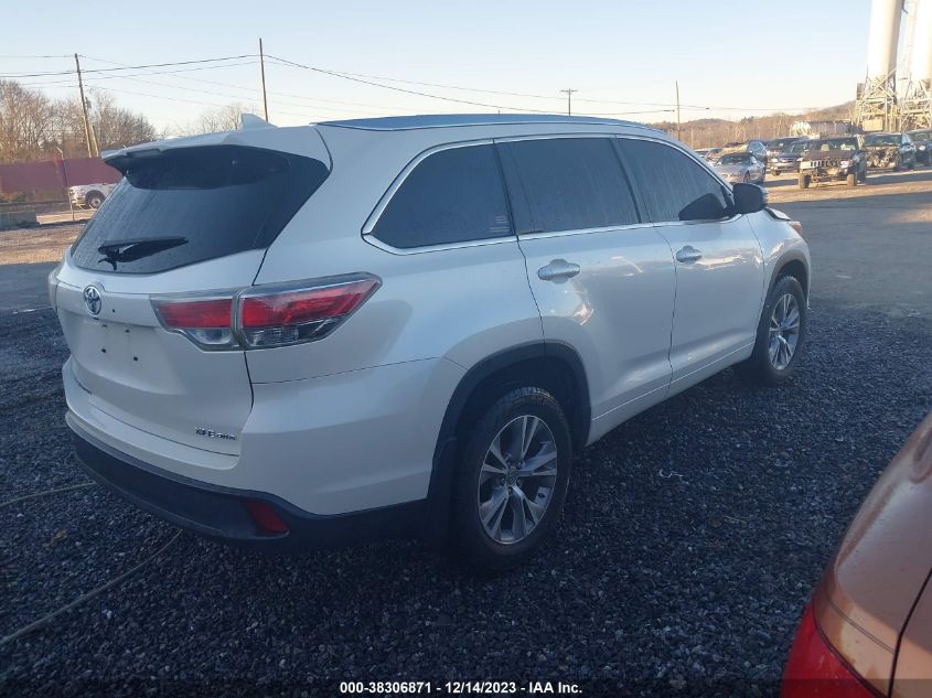 2014 TOYOTA HIGHLANDER XLE V6 - 5TDJKRFH3ES034521
