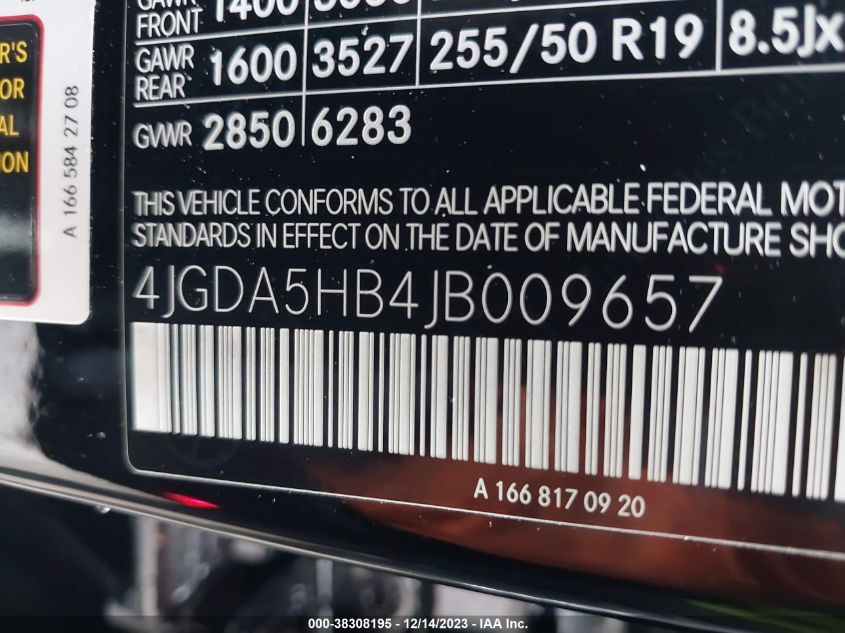 2018 MERCEDES-BENZ GLE 350 4MATIC - 4JGDA5HB4JB009657