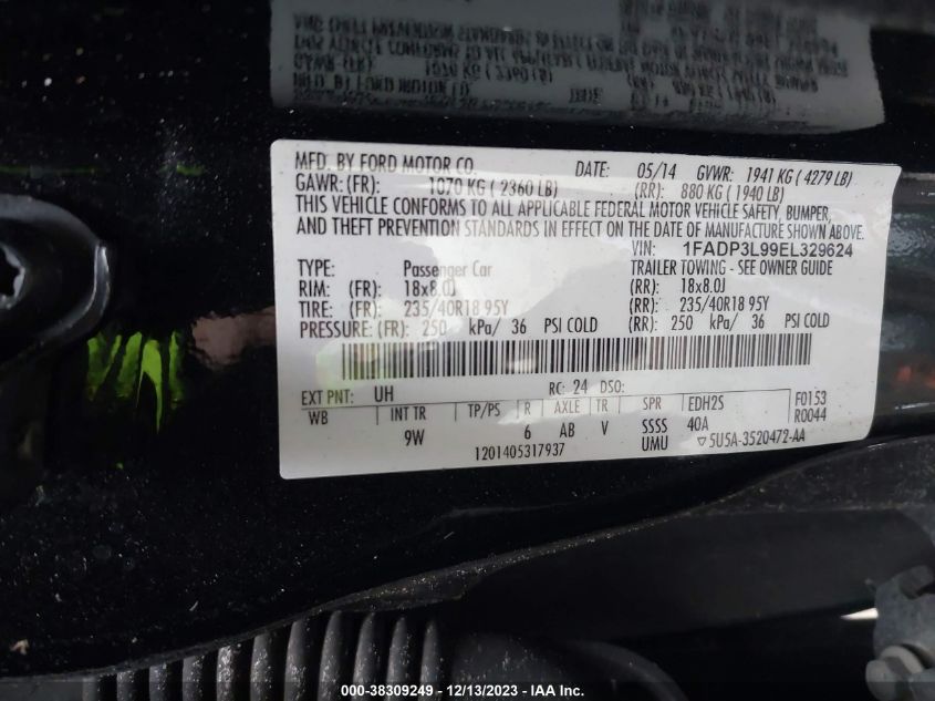 1FADP3L99EL329624 | 2014 FORD FOCUS ST