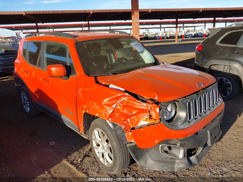 VIN ZACCJABB7HPE99884 2017 JEEP RENEGADE LATITUDE FWD