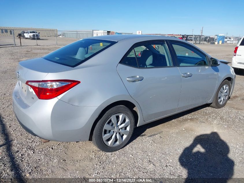 2015 TOYOTA COROLLA LE - 2T1BURHE3FC436115