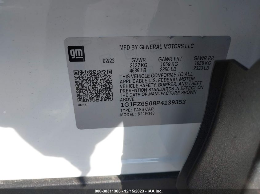 2023 CHEVROLET BOLT EUV FWD PREMIER - 1G1FZ6S08P4139353