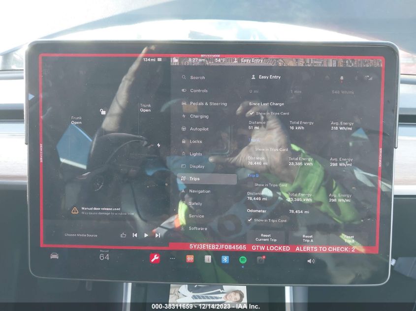 2018 TESLA MODEL 3 LONG RANGE/PERFORMANCE - 5YJ3E1EB2JF084565