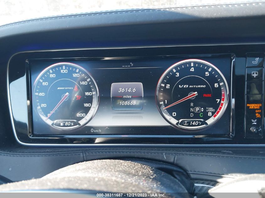 2017 MERCEDES-BENZ AMG S 63 4MATIC WDDUG7JBXHA323991