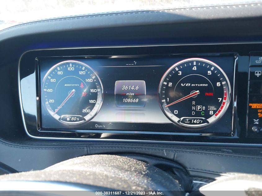 2017 MERCEDES-BENZ AMG S 63 4MATIC WDDUG7JBXHA323991