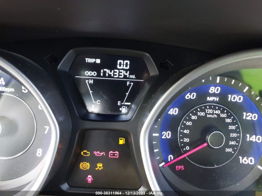 2013 HYUNDAI ELANTRA GLS - 5NPDH4AE9DH415418