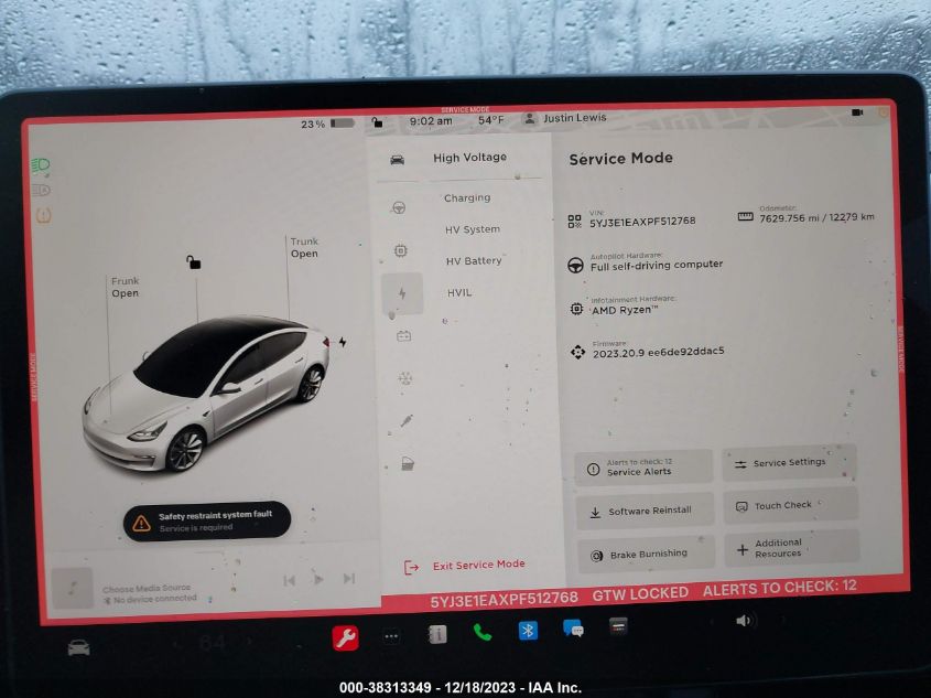 2023 TESLA MODEL 3 REAR-WHEEL DRIVE - 5YJ3E1EAXPF512768