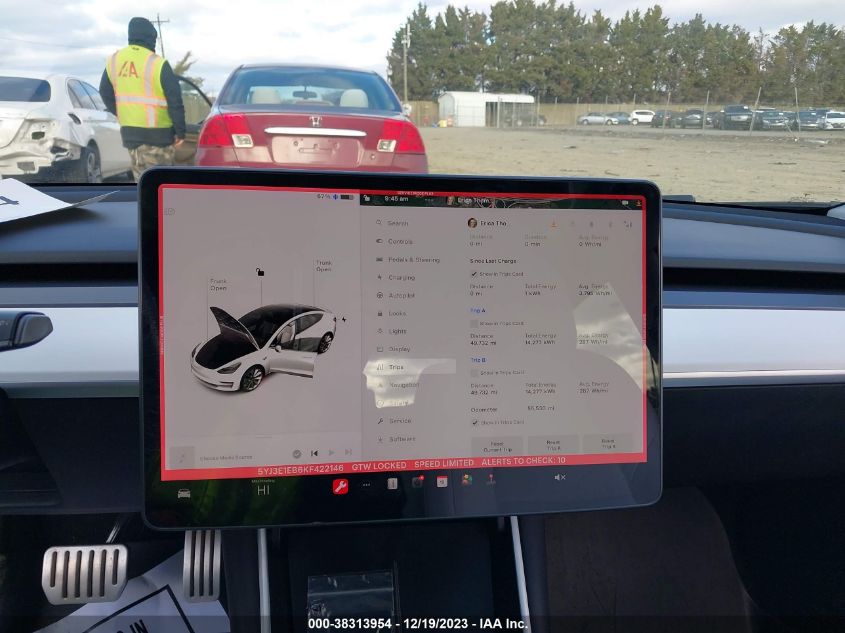 2019 TESLA MODEL 3 LONG RANGE/PERFORMANCE - 5YJ3E1EB6KF422146
