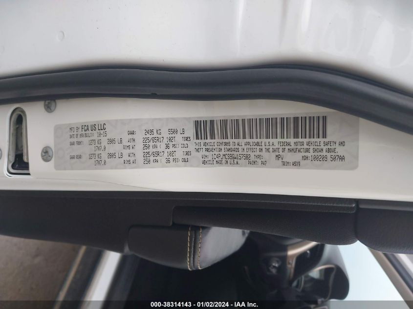 2016 JEEP CHEROKEE LATITUDE - 1C4PJMCS9GW157582