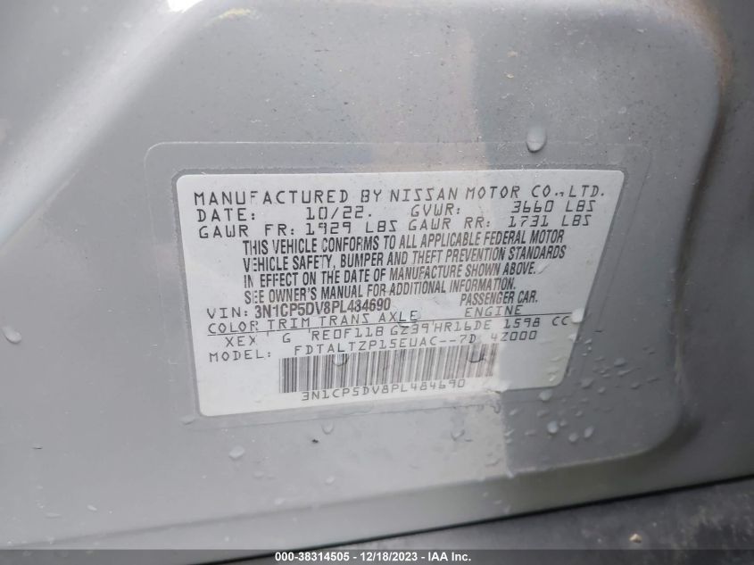 2023 NISSAN KICKS SR - 3N1CP5DV8PL484690