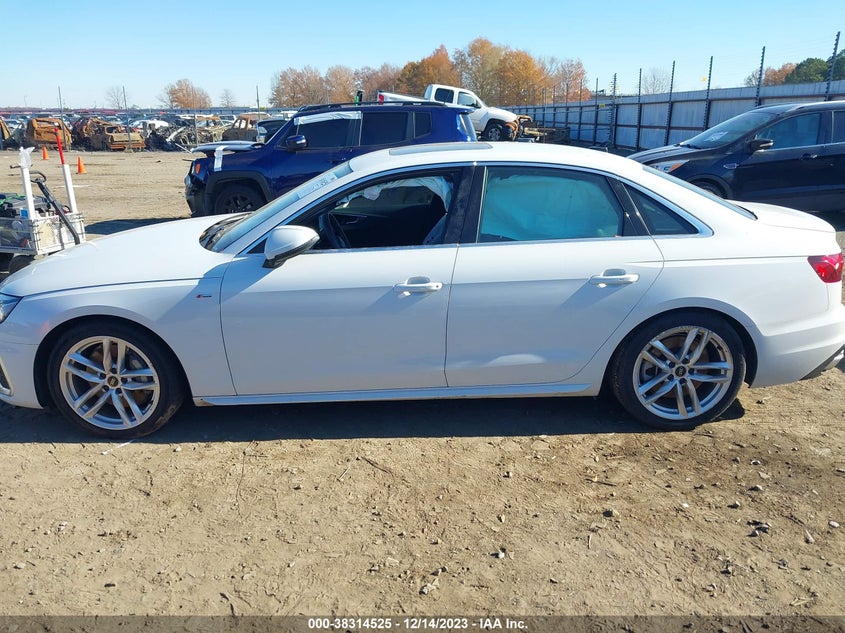 VIN WAUEAAF4XNN013736 2022 AUDI A4 PREMIUM PLUS 45 TFSI S LINE QUATTRO S TRONIC