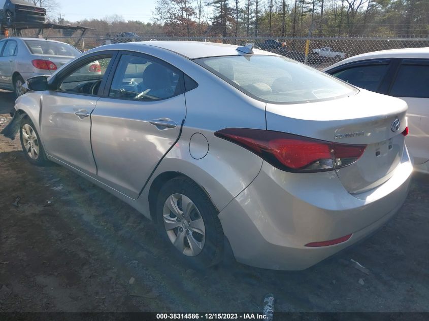 5NPDH4AE3GH720742 | 2016 HYUNDAI ELANTRA