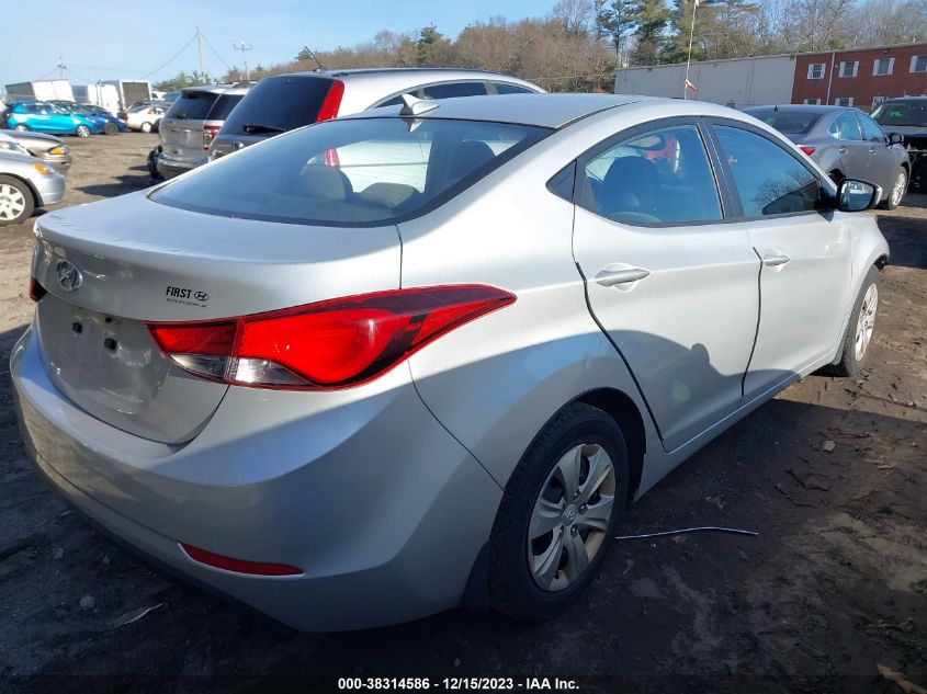 2016 HYUNDAI ELANTRA SE/SPORT/LIMITED - 5NPDH4AE3GH720742