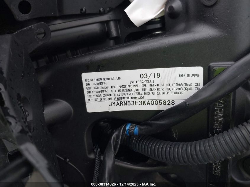 2019 YAMAHA MT09 JYARN53E3KA005828