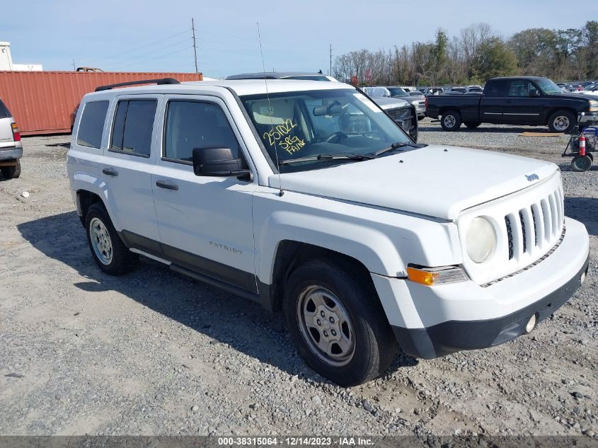2013 JEEP PATRIOT SPORT - 1C4NJPBB1DD251022