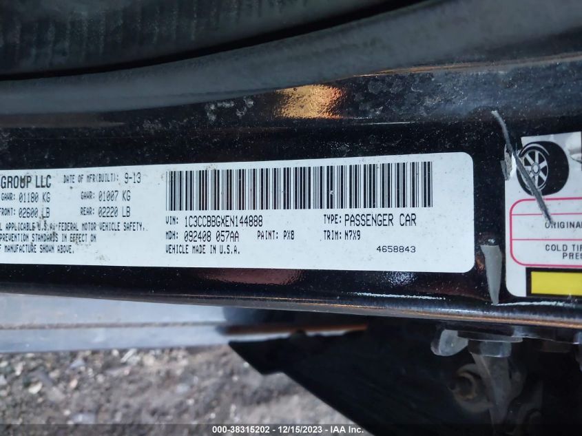 2014 CHRYSLER 200 TOURING - 1C3CCBBGXEN144888
