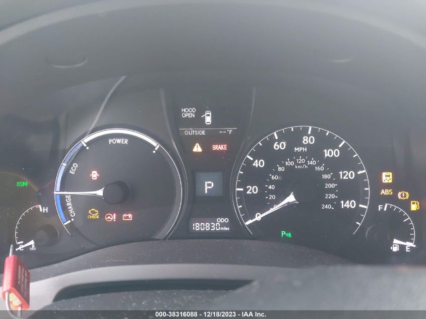 2013 LEXUS RX 450H - JTJBC1BA0D2059021