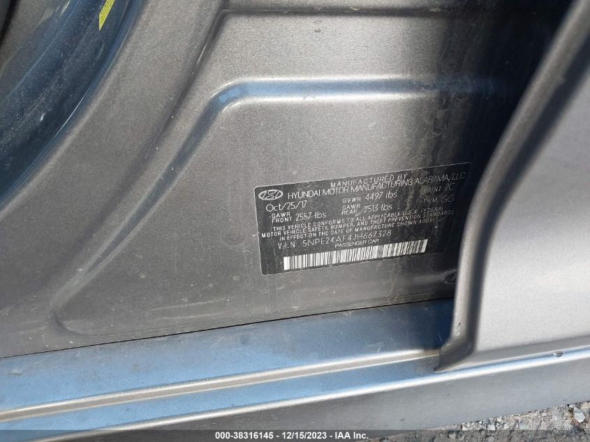 2018 HYUNDAI SONATA SE - 5NPE24AF4JH667328