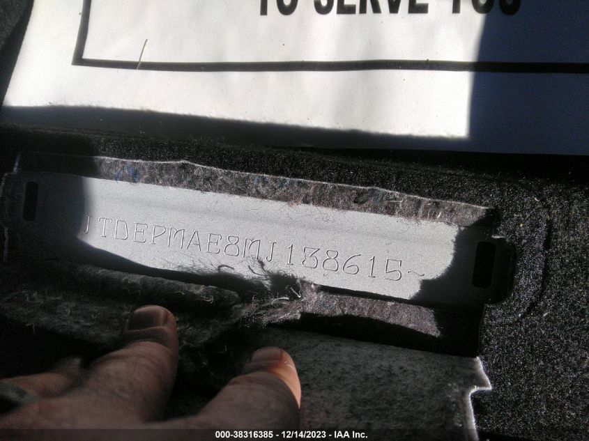 2021 TOYOTA COROLLA LE - JTDEPMAE8MJ138615