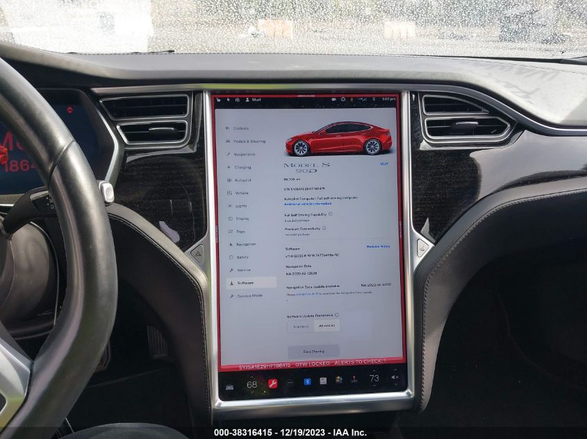 2017 TESLA MODEL S 100D/60D/75D/90D/P100D - 5YJSA1E29HF186415