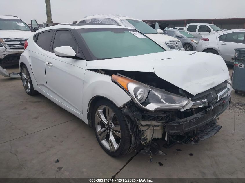 2013 HYUNDAI VELOSTER GRAY INT - KMHTC6ADXDU113666