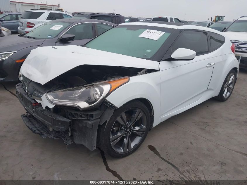 2013 HYUNDAI VELOSTER GRAY INT - KMHTC6ADXDU113666