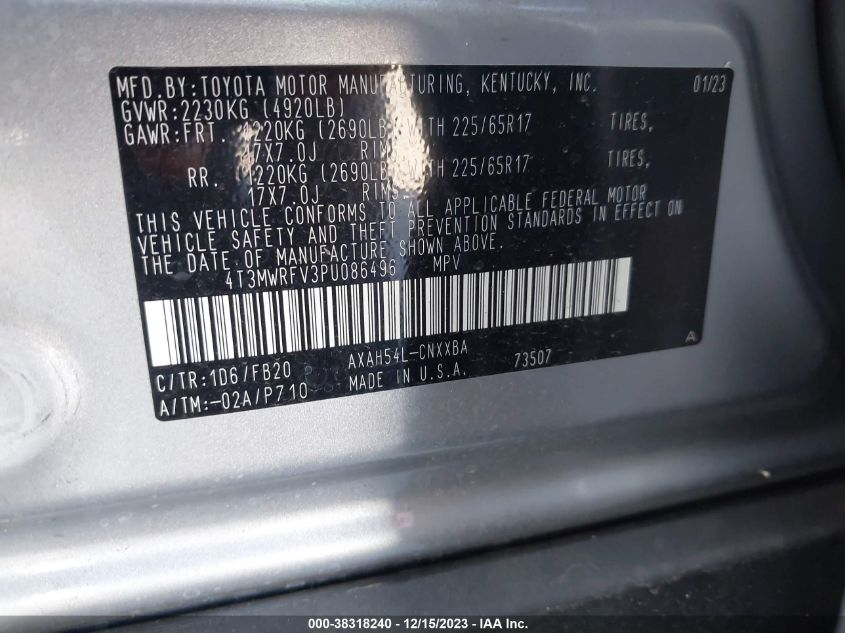 2023 TOYOTA RAV4 LE HYBRID - 4T3MWRFV3PU086496