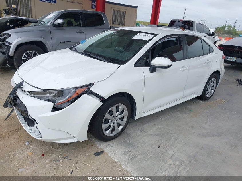 VIN JTDEPMAE2N3009694 2022 TOYOTA COROLLA LE