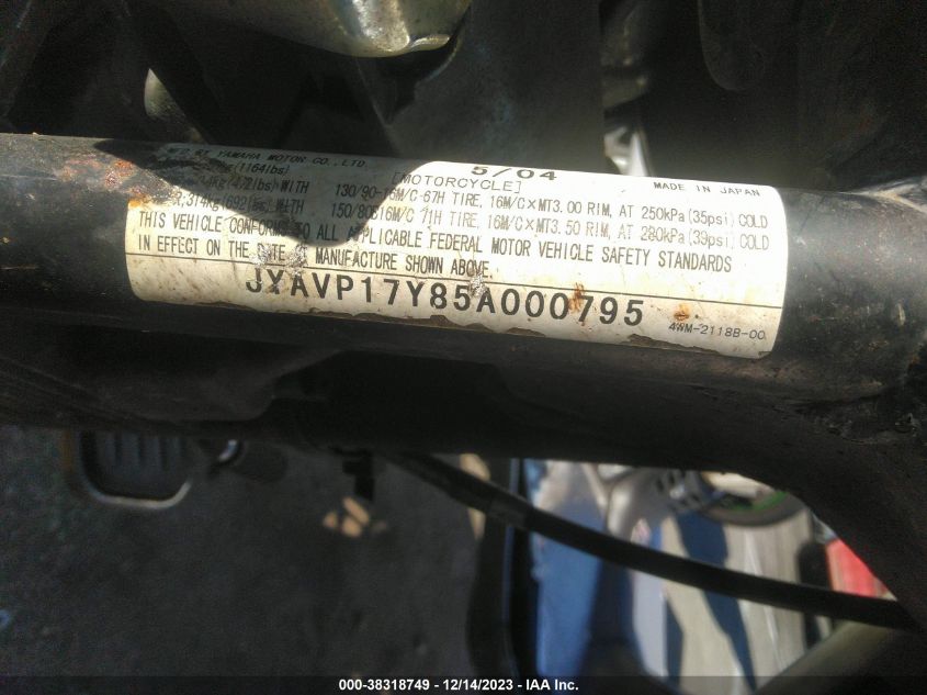 2005 YAMAHA XV1700 A JYAVP17Y85A000795