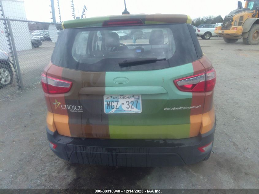 2022 FORD ECOSPORT S - MAJ6S3FL8NC466780