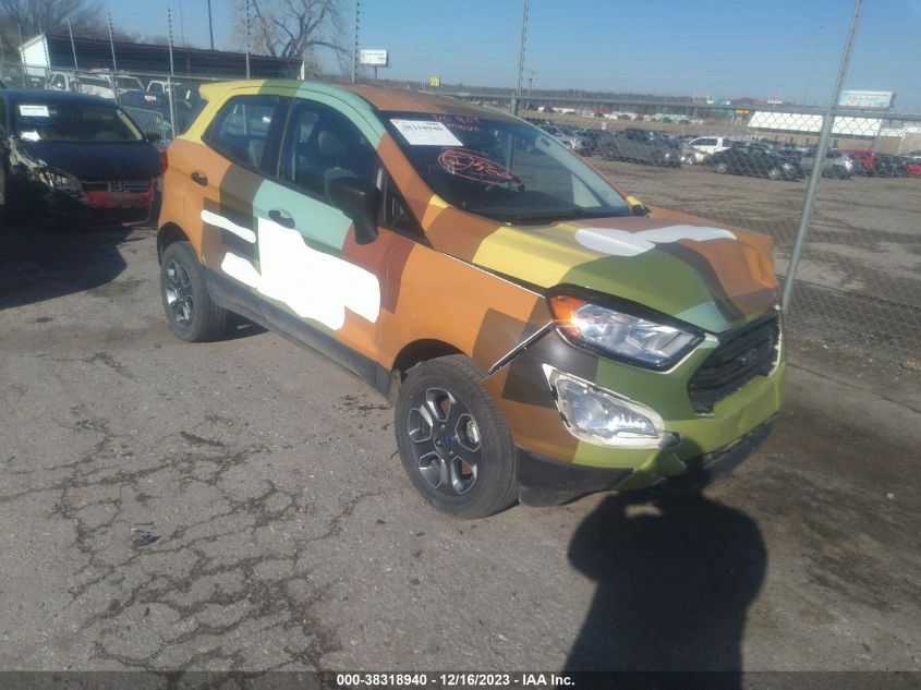 2022 FORD ECOSPORT S - MAJ6S3FL8NC466780