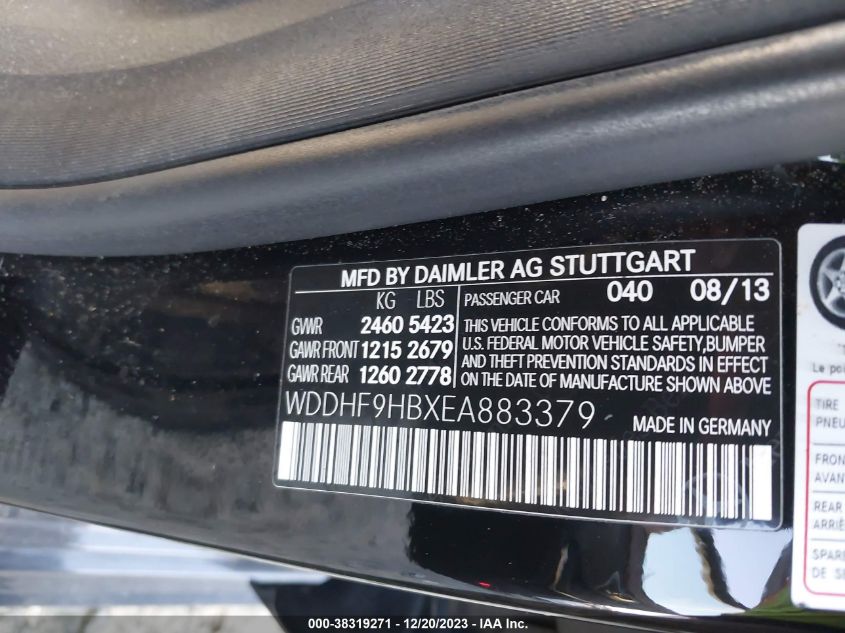 2014 MERCEDES-BENZ E 250 BLUETEC 4MATIC WDDHF9HBXEA883379
