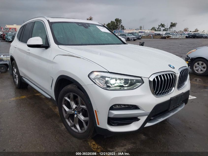 2021 BMW X3 SDRIVE30I - 5UXTY3C06M9E17046