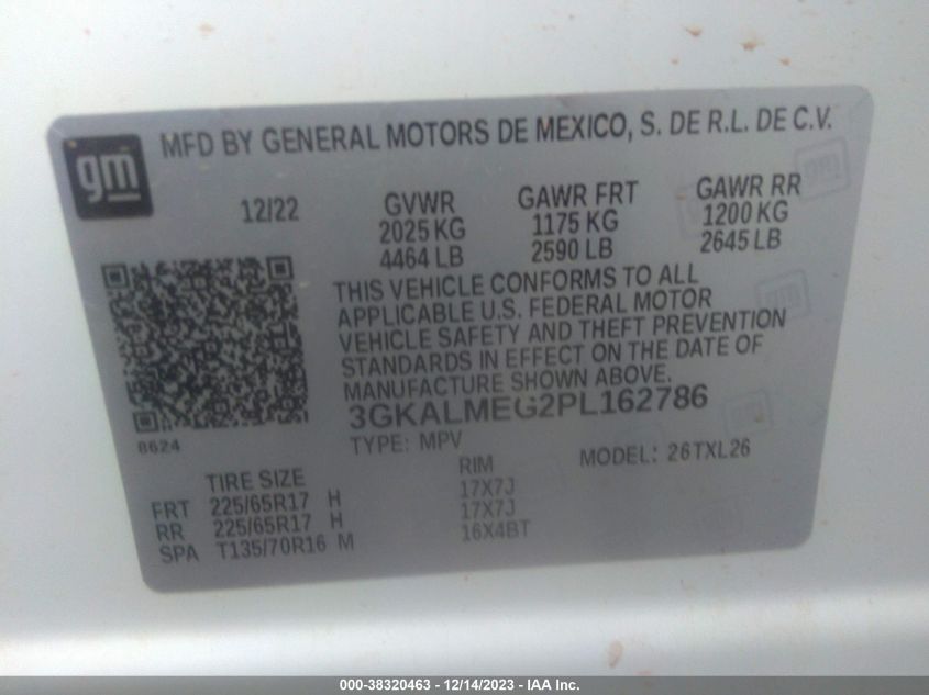 2023 GMC TERRAIN FWD SLE - 3GKALMEG2PL162786