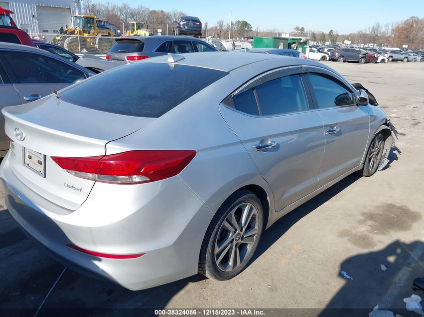 VIN KMHD84LF6HU156142 2017 HYUNDAI ELANTRA LIMITED
