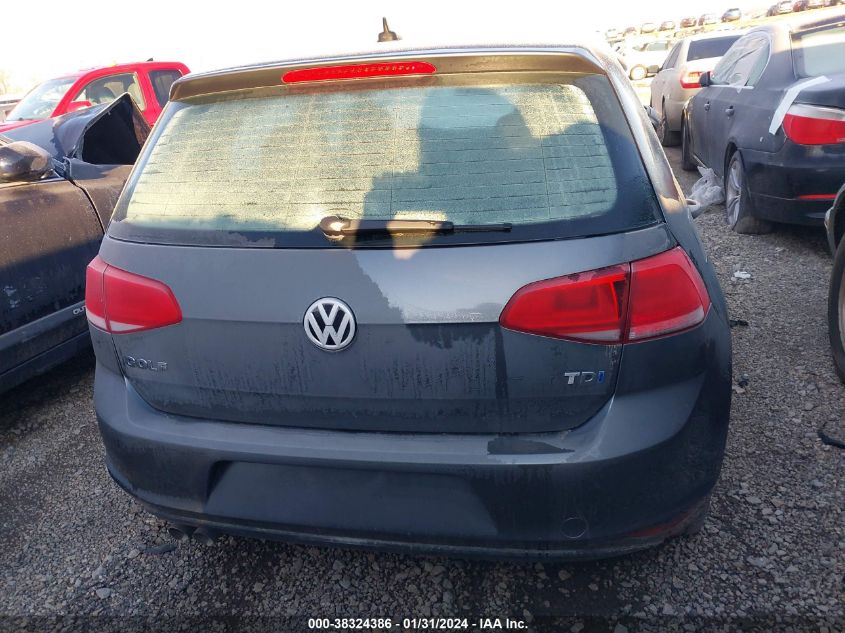 2015 VOLKSWAGEN GOLF TDI S 4-DOOR 3VWRA7AU5FM028510