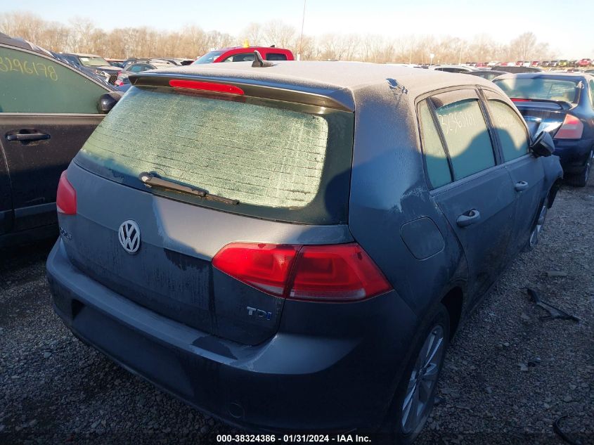 2015 VOLKSWAGEN GOLF TDI S 4-DOOR 3VWRA7AU5FM028510
