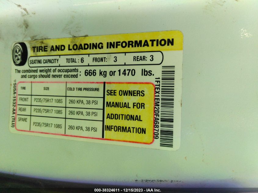 2013 FORD F-150 XLT - 1FTEX1EM2DFA68709