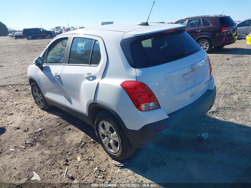 2015 CHEVROLET TRAX 1LS - KL7CJKSB3FB071014