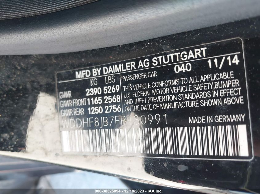 2015 MERCEDES-BENZ E 350 4MATIC - WDDHF8JB7FB130991
