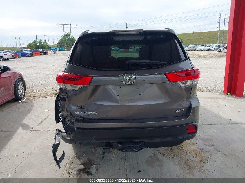 2019 TOYOTA HIGHLANDER XLE - 5TDKZRFH6KS556782