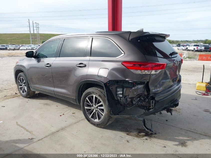 2019 TOYOTA HIGHLANDER XLE - 5TDKZRFH6KS556782