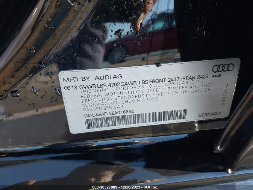 2014 AUDI A4 2.0T PREMIUM - WAUAFAFL2EA016662