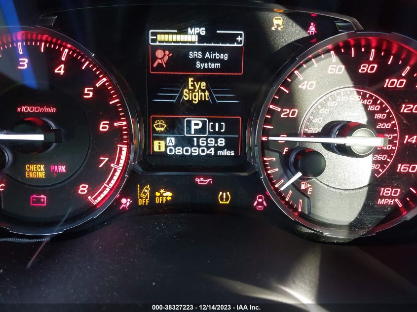 2016 SUBARU WRX LIMITED - JF1VA1N65G8812613